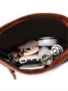 Bolsa de Couro Transversal  -  Frete Grátis