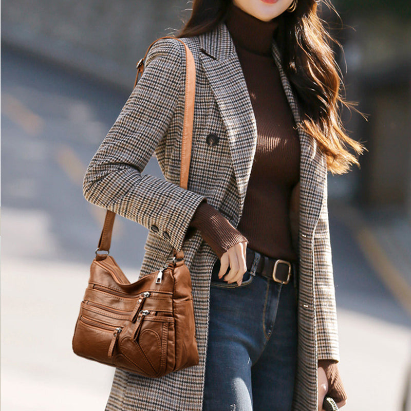 Bolsa casual de couro - Nanny - Frete Grátis