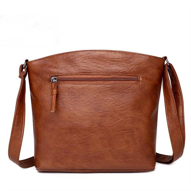 Bolsa de Couro Transversal  -  Frete Grátis