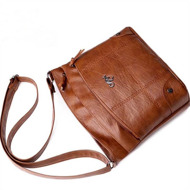 Bolsa de Couro Transversal  -  Frete Grátis