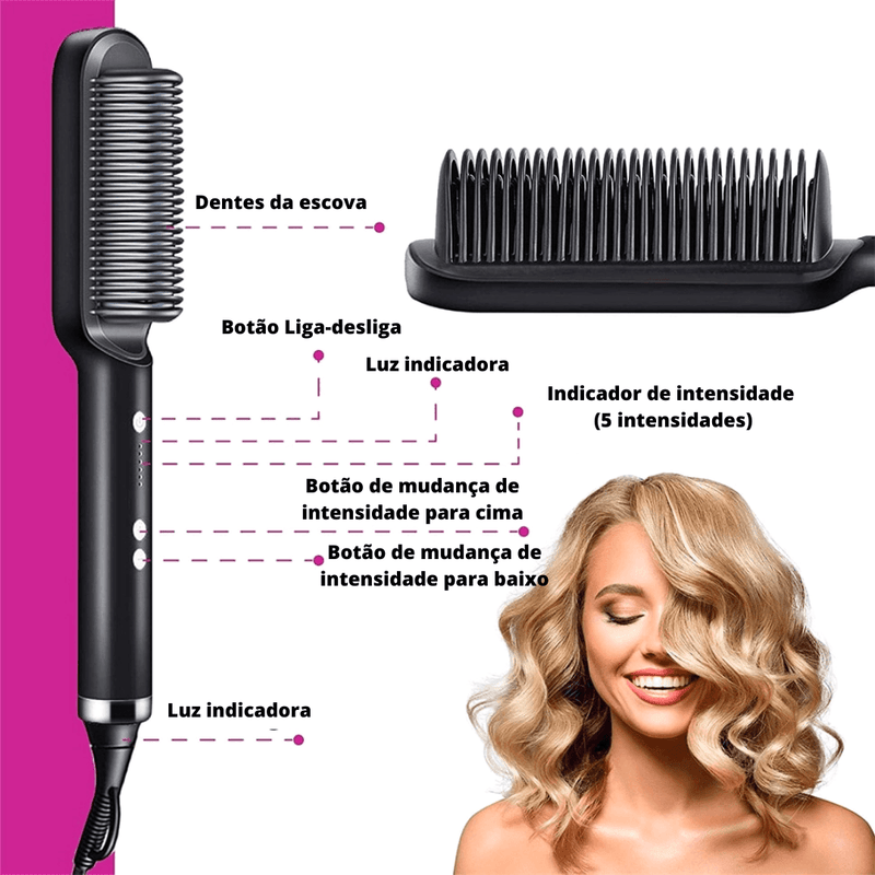 Escova Alisadora - Alisax Profissional - Shop Da Fábrica