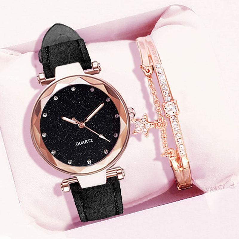 Relógio Feminino Quartz Romantic Classic + Bracelete [BRINDE EXCLUSIVO] - Shop Da Fábrica