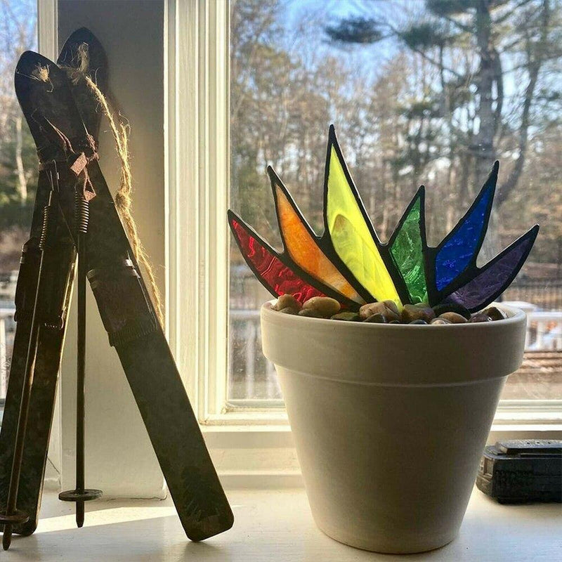 🌺 Planta Em Vitral Decorativa🌺 - Shop Da Fábrica