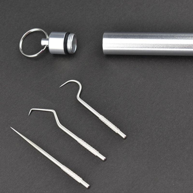 Conjunto de limpeza dental em aço inoxidável 7 peças - Shop Da Fábrica