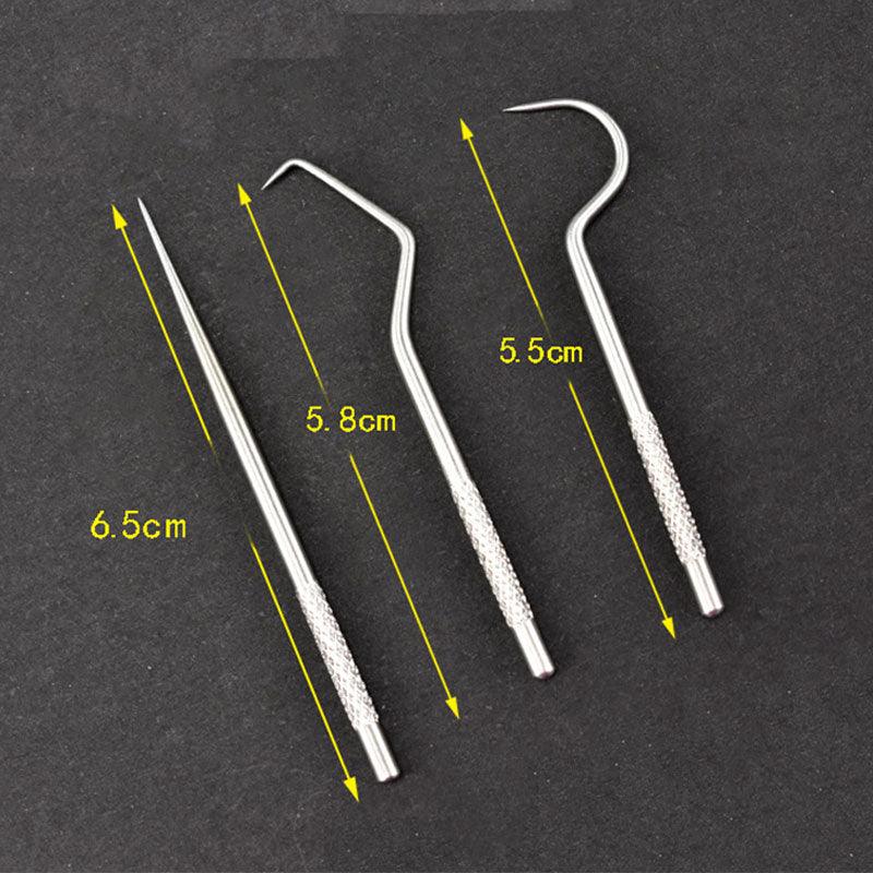 Conjunto de limpeza dental em aço inoxidável 7 peças - Shop Da Fábrica