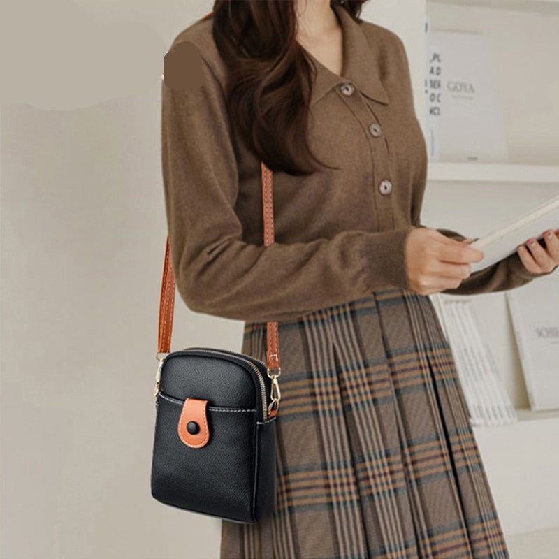 Bolsa de Couro - Feminice Crossbody - Frete Grátis